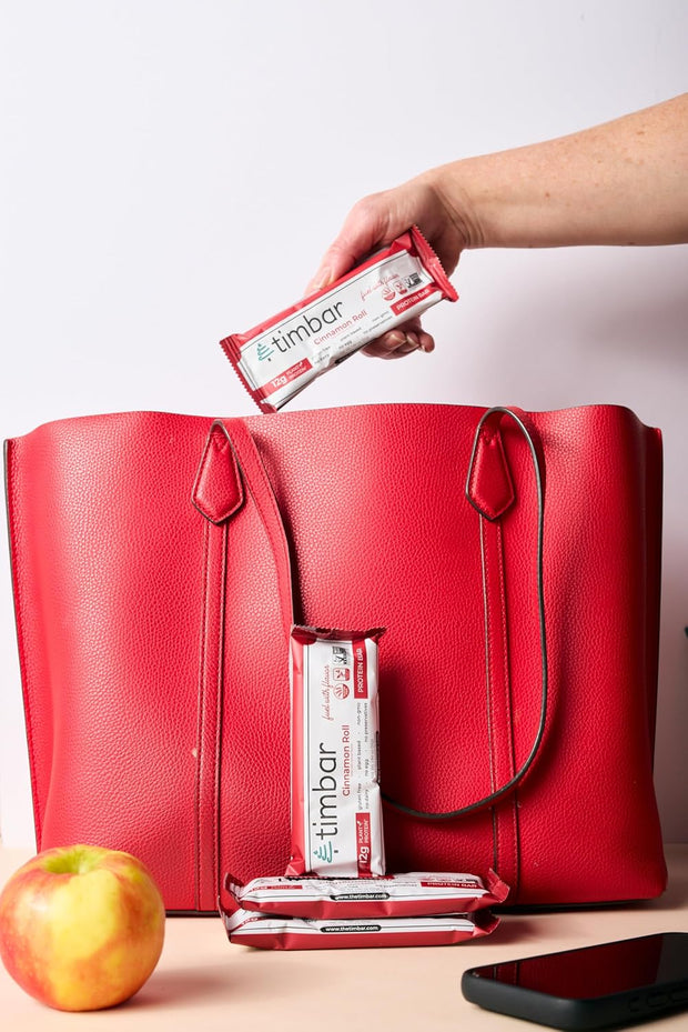 timbar Protein Bars 4 Pack | 12g Plant Based Protein & 9g Fiber Plant Based- Energy & Nut Bars | Gluten Free, Non-GMO, Dairy Free, Healthy On-the-Go Snack & Meal Replacement (4 Packs, Sampler Pack)