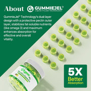 NEVISS Vegan Multivitamin for Women & Men w/Methyl B12, D3 K2, Plant Based Omega 3 (DHA+EPA), Iron, Choline, Zinc, Whole Food Daily Vitamins Gummies for Vegans & Vegetarians, Sugar Free, 60Cts