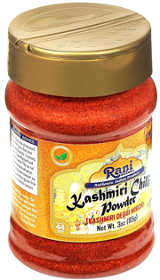 Rani Kashmiri Chilli Powder (Deggi Mirch, Low Heat) Ground Indian Spice 16oz (1lb) 454g PET Jar ~ All Natural | Salt-Free | Vegan | Kosher | Gluten Friendly