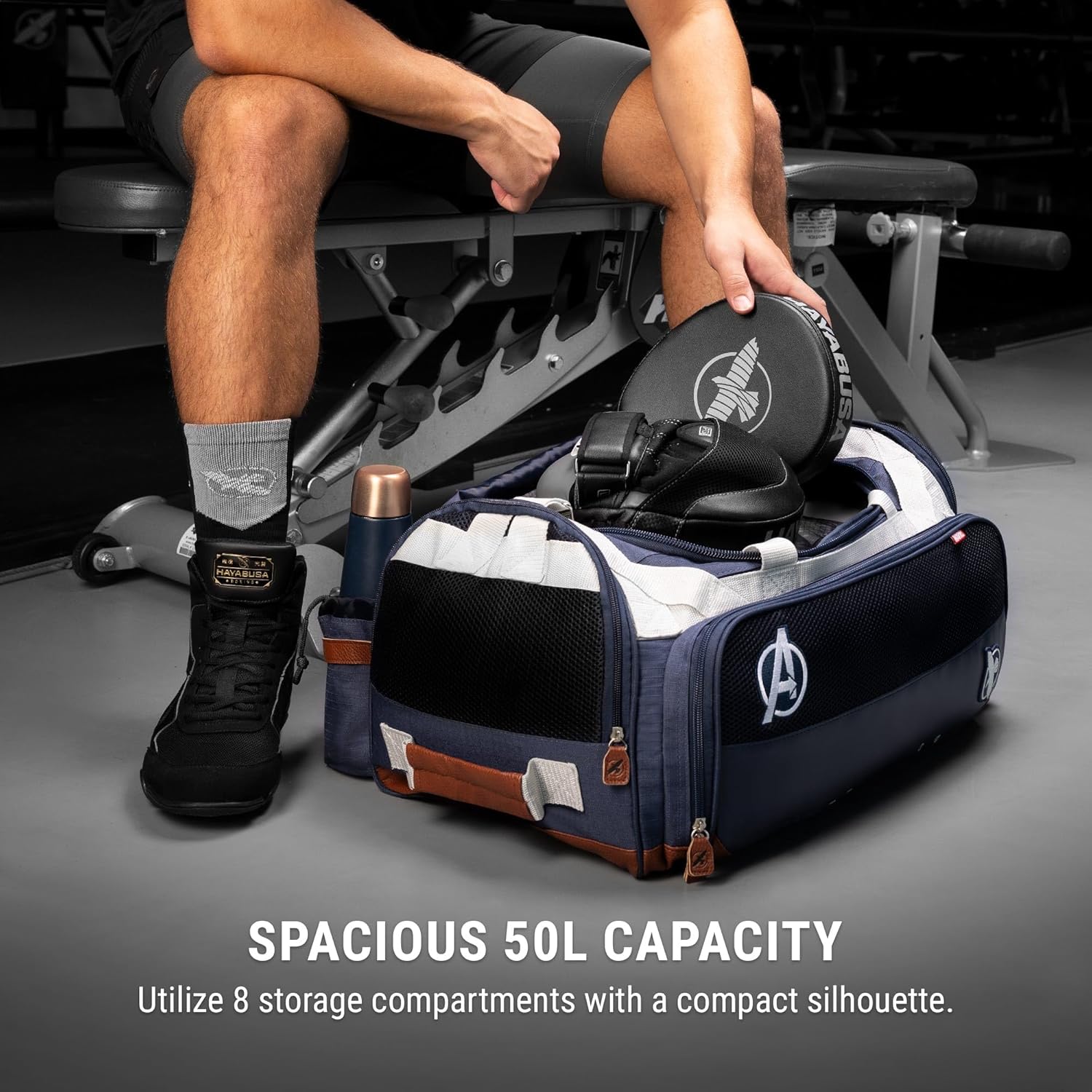 Hayabusa Marvel Hero Elite Captain America Gym Bag Officially Licensed - 50 Liters