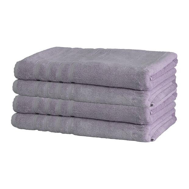 Mosobam Luxury Turkish Set of 2 Bath Towels 30X58 Light Taupe Oversize 700 GSM Bamboo Viscose & Aegean Turkish Combed Cotton