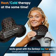 ZENKEYZ Shoulder Brace for Women & Men Rotator Cuff Support, Neoprene Stabilizer with Hot Cold Pack Pocket - Adjustable Arm Sling Shoulder Immobilizer, Left Right (Black, L/XL)