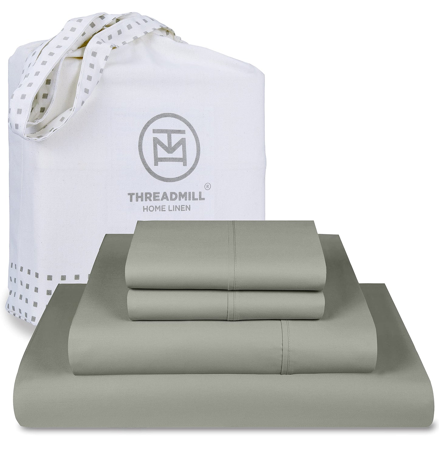 Threadmill Luxury 100% Cotton King Size Sheets Set- 800 Thread Count Jacquard Celine Hotel White, Better Than Egyptian Cotton,4 Pc Striped Bed Set, Damask Bed Sheets with 16" Deep Pocket