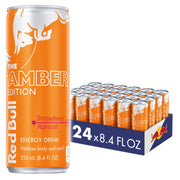 Red Bull Amber Edition Energy Drink, Strawberry Apricot, with 114mg Caffeine plus Taurine & B Vitamins, 12 Fl Oz, Pack of 24 Cans