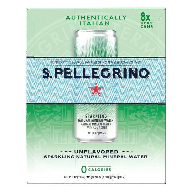 S.Pellegrino Sparkling Natural Mineral Water, 11.15 Fl Oz (pack of 8)