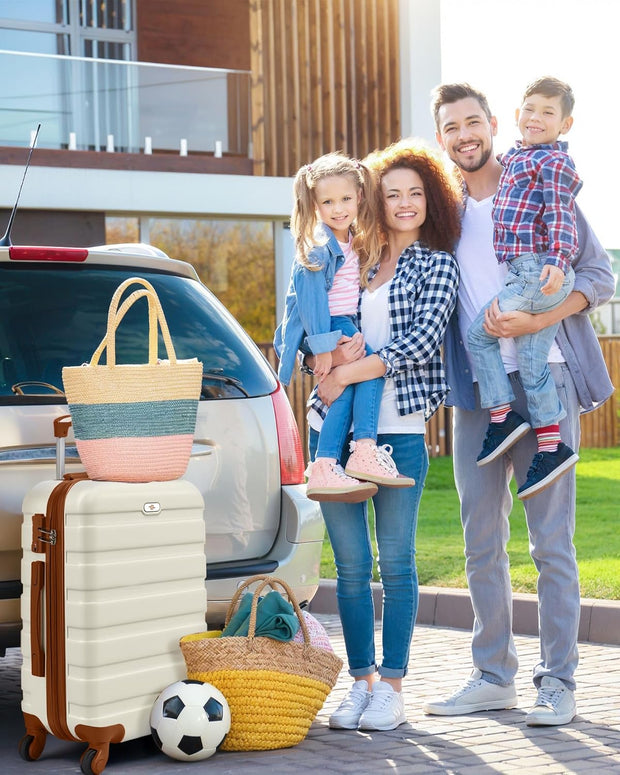 Suitour Luggage 4 Piece Sets,Hardshell Lightweight Suitcase with Spinner Wheels TSA Lock (16"/20"/24"/28")