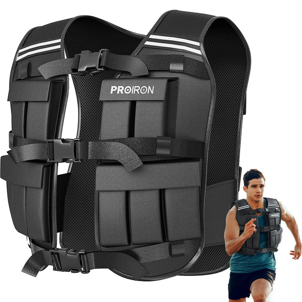 PROIRON Weighted Vest Men 22LB/44LB Adjustable Tactical Weight Vest for Walking Men Strength Training Weight Vests Running Workout