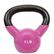 Sunny Health & Fitness Vinyl Coated Kettlebell for Strength Weight Training & Swinging Exercise - In 5, 10, 15, 20, 25 Pound