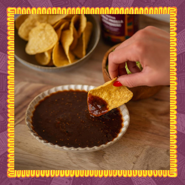 Ya Oaxaca - Mild Salsa - Chile Pasilla Oaxaqueño - Made with Roasted Tomatillos & Smoky Pasilla Peppers - Great with Chips & Guacamole or Topping Tacos - Gluten Free, Non GMO, Vegan - 12 Ounces
