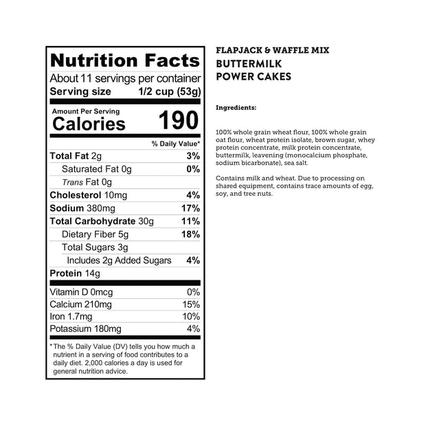 Kodiak Cakes Power Cakes Variety Pack - Protein Pancake Mix Just Add Water - 100% Whole Grain Flapjack and Protein Waffle Mix - Buttermilk (2, 20oz) and Chocolate Chip (1, 18oz) Pancake Mix Bulk