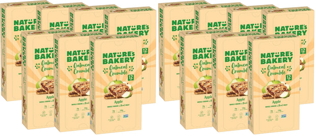 Nature's Bakery Oatmeal Crumble Bars, Strawberry, Real Fruit, Vegan, Non-GMO, Breakfast Bar, 7 Boxes With 12 Bars, 84 Count