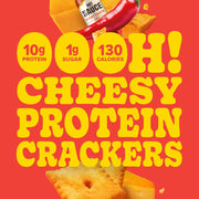 Pure Protein Cheesy Crackers Variety Pack, 6 Hot and Spicy and 6 Cheddar, High Protein Snack, 10G Protein, 1.34 oz, 12 Count