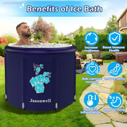 Jasonwell Ice Bath Tub for Athletes - Heavy Duty Cold Water Therapy Plunge Tub Ice Pod for Recovery Portable Ice Barrel Plunge Pool for Outdoor Inflatable Hot Tub Bathtub at Home for Adults