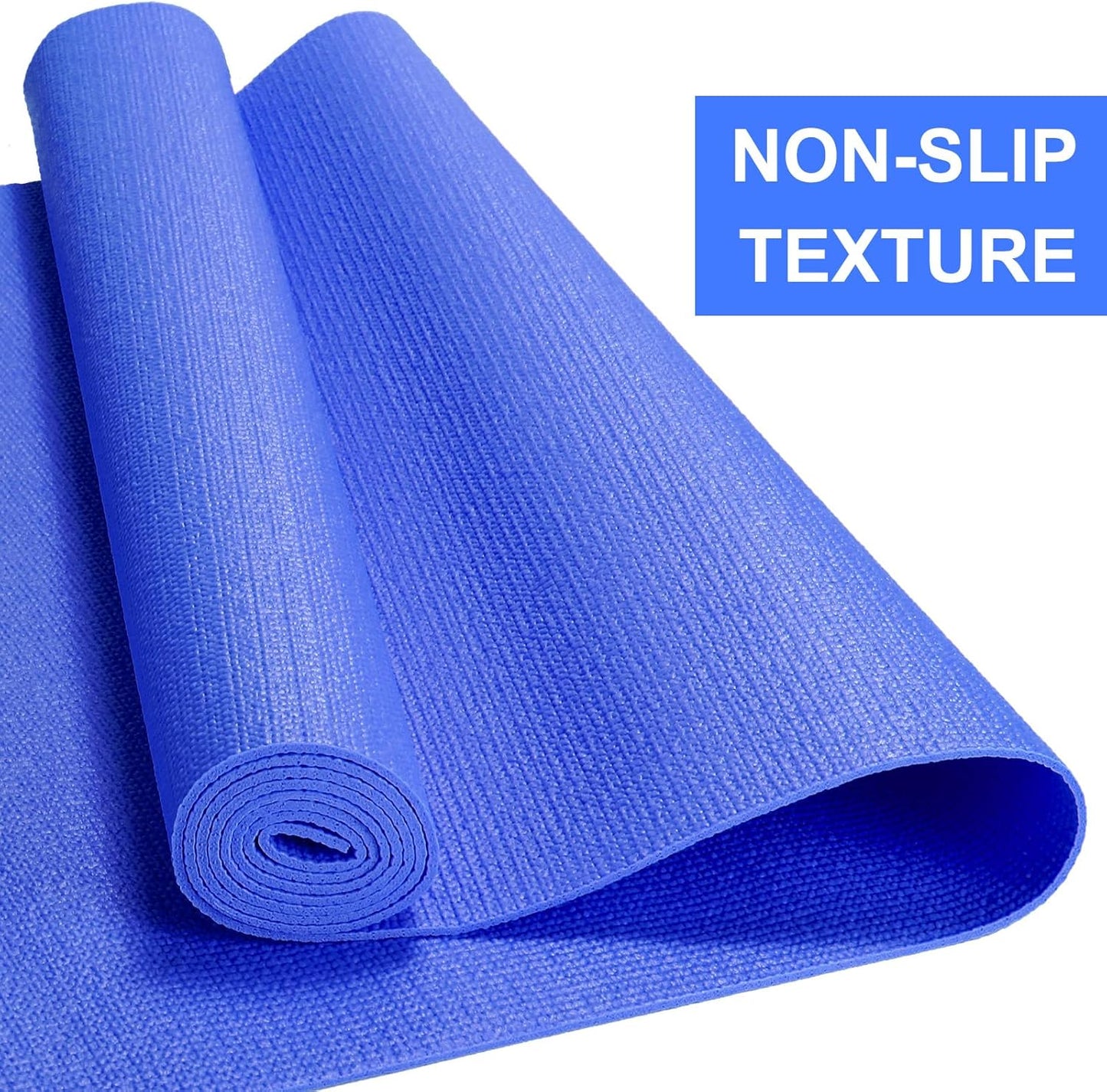 Funtery 24 Pcs 3 mm Thick Yoga Mat Exercise Workout Mat Non Slip Fitness Yoga Pad for Women Gym Home Yoga Pilates