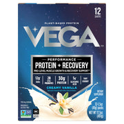 Vega Sport Vegan Protein Powder + Recovery - 30g Plant Based Protein per Serving, Chocolate, 19 Servings, 5g BCAAs, Probiotics, NSF Certified, For Shakes & Smoothies, 1.8lbs (Packaging May Vary)