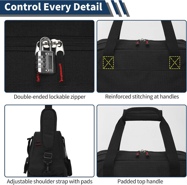 Small Gym Bag with Wet Pocket - 14 inch Mini Duffle Bag for Men & Women Lightweight Carry On Bag for Travel Sport - Black