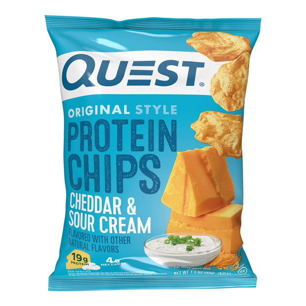 Quest Nutrition Protein Chips Variety Pack, BBQ, Cheddar & Sour Cream, Sour Cream & Onion, High Protein, Low Carb, 1.1 oz (Pack of 12)