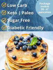 Low Carb Foods Pancake Mix | Great Taste | High Protein | 100% All-natural Ingredients | No Sugar Diabetic Friendly | Maltitol & Artificial Sweetener Free | 9.3 Oz Package