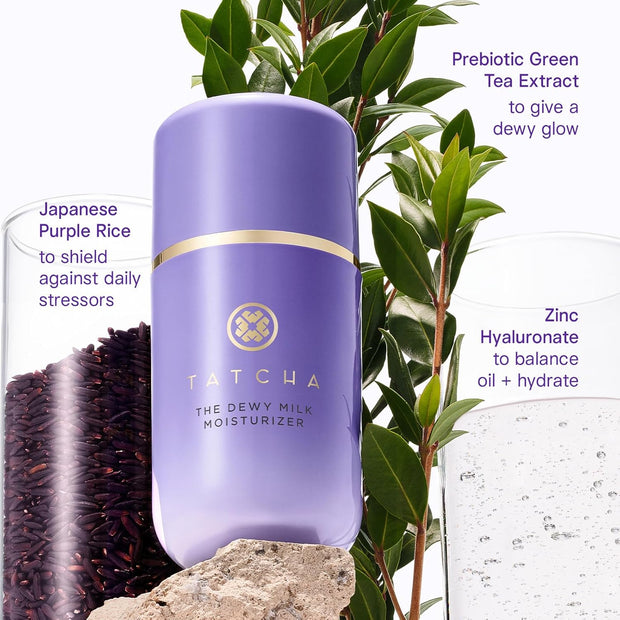 Tatcha The Dewy Milk Moisturizer, Lightweight, Oil-Balancing Hydration for Bouncy Skin & a Lasting Dewy Glow