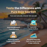 Pure Sea Salts Baja Sea Salt 1 lb, 100% Organic, Unrefined, Fine Ground Crystals, Mineral-Rich, Low Sodium, for Cooking, Finishing, Hydration & Grinders – Hand-Harvested from the Sea of Cortez