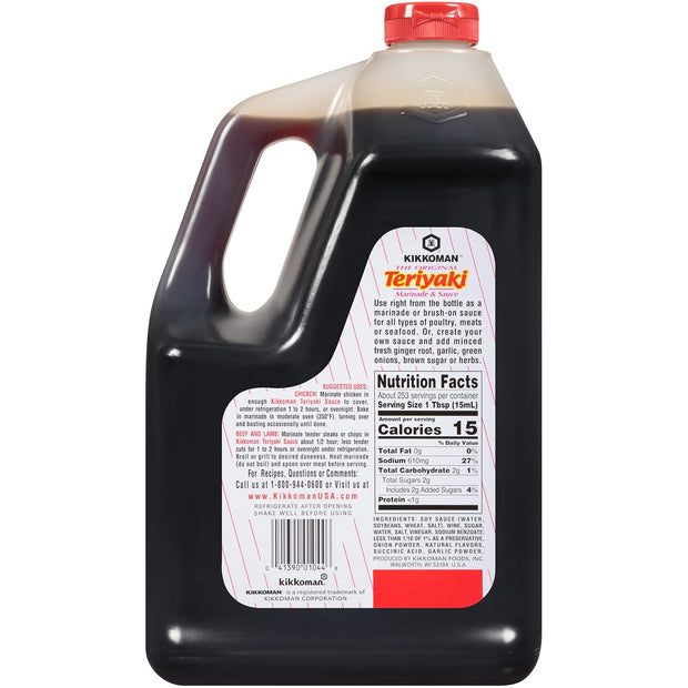 Kikkoman Marinade and Sauce, Teriyaki, 128 Ounce