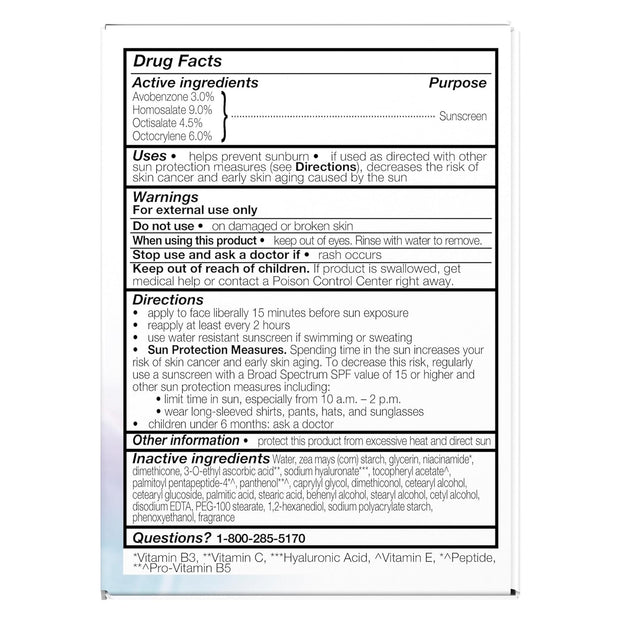 Olay Super Cream with Sunscreen SPF 30, Lightweight Face Moisturizer with Sun Protection, 5-in-1 Skin Care Benefits - Hydrating, Brightening, Firming - Niacinamide, Vitamin C, Collagen Peptide, 1.7 oz