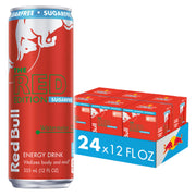 Red Bull Amber Edition Sugar Free Energy Drink, Strawberry Apricot, with 80mg Caffeine plus Taurine & B Vitamins, 8.4 Fl Oz, 6 Packs of 4 Cans (Pack of 24)