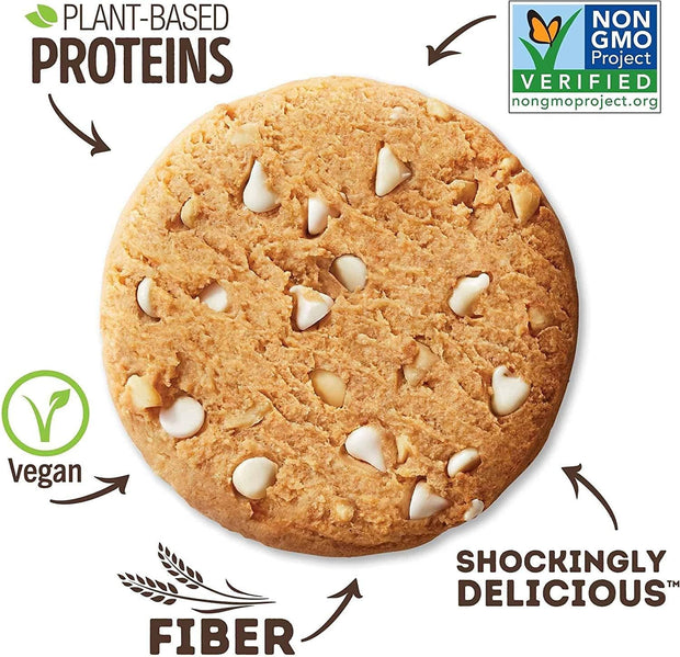 Lenny & Larry’s The Complete Cookie, White Chocolate Macadamia – 4oz Soft-Baked Vegan Cookies (Pack of 6) by Savanova – Plant-Based, Non-GMO, High Protein Snack, Dairy-Free, Egg-Free