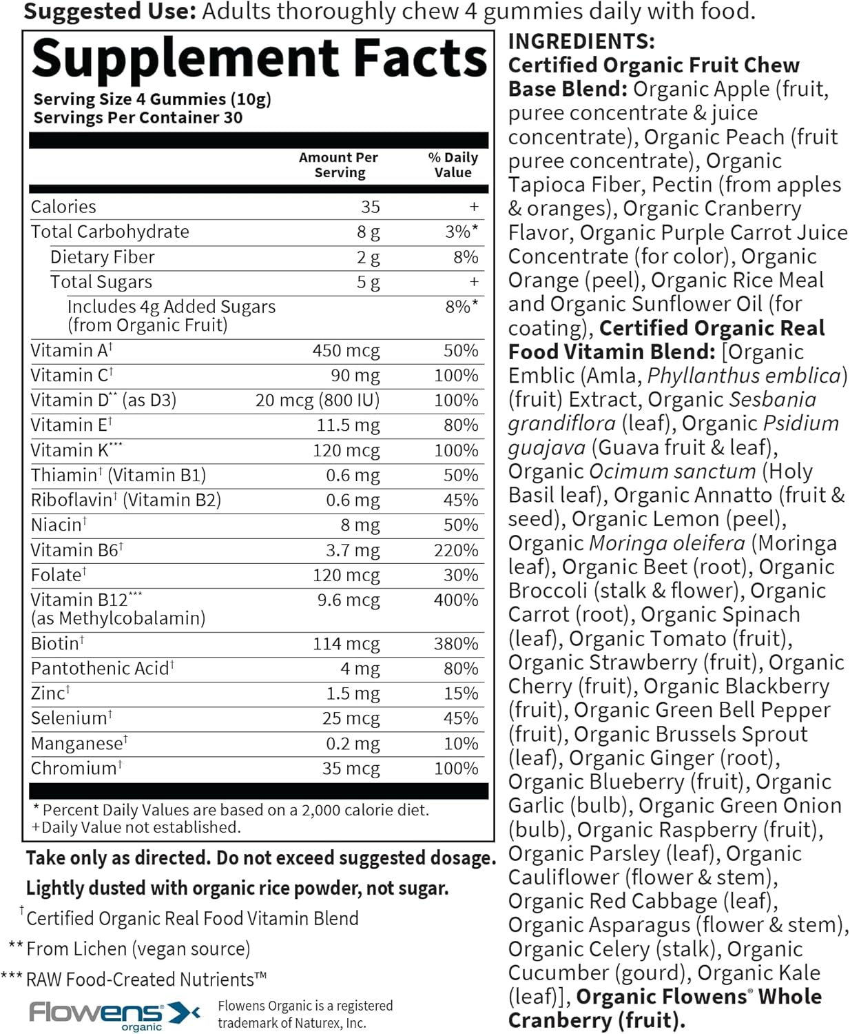 Garden of Life Organics Men 40+ Gummy Vitamins - Berry - Certified Organic, Non-GMO, Vegan, Kosher Complete Multi - Methyl B12, C & D3 - Gluten, Soy & Dairy Free, 120 Real Fruit Gummies