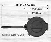 10 Inch Cast Iron Tortilla Press by StarBlue with FREE 100 Pieces Oil Paper and Digital Recipes e-book - Tool to make Indian style Chapati, Flour Tortilla, Roti