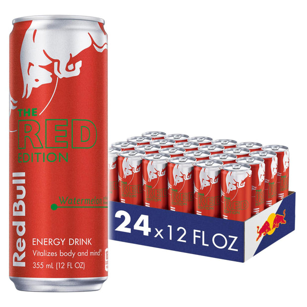 Red Bull Green Edition Energy Drink, Curuba Elderflower, with 80mg Caffeine plus Taurine & B Vitamins, 8.4 Fl Oz, 6 Packs of 4 Cans (Pack of 24)