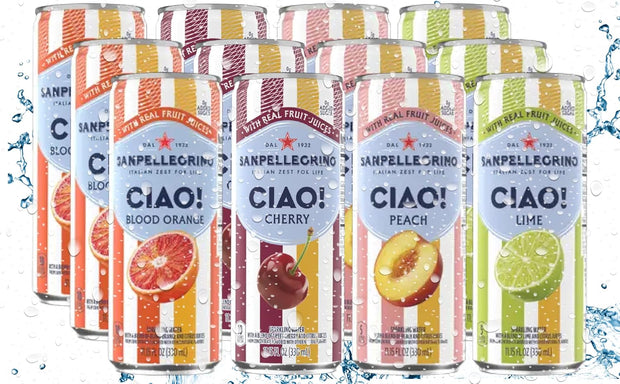 San Pellegrino Ciao 4 Flavor Variety- 3 of Each Flavor- 12 Pack