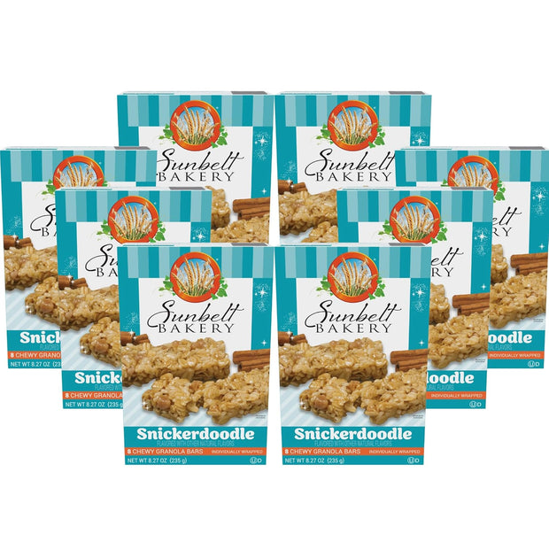 Sunbelt Bakery Snickerdoodle Chewy Granola Bars, 8 Boxes, 64 Individually Wrapped