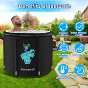 Jasonwell Ice Bath Tub for Athletes - Heavy Duty Cold Water Therapy Plunge Tub Ice Pod for Recovery Portable Ice Barrel Plunge Pool for Outdoor Inflatable Hot Tub Bathtub at Home for Adults