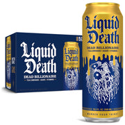 Liquid Death Iced Tea Variety Pack, 12-Pack (12 oz Cans), Low Calorie, Low Caffeine, No Artificial Sweeteners, B12 & B6 Vitamins, 4 Flavors: Dead Billionaire, Rest in Peach, Sweet Reaper, Blueberry Buzzsaw