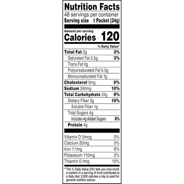 Quaker Instant Oatmeal, Lower Sugar Maple and Brown Sugar, Individual Packets, 1.19 Ounce (Pack of 48)