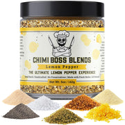 Lemon Pepper Seasoning by Chimi Boss Blends, 5oz – Bold Zesty Citrus & Cracked Pepper Spice Blend, – Gourmet All-Natural Rub for Chicken, Fish, Veggies, Grilling, Air Fryer & Everyday Cooking