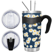 WETOWETO 20oz Tumbler, Stainless Steel Vacuum Insulated Coffee Travel Mug, Double Wall Powder Coated Insulated Coffee Mug Travel Mug with Lid Thermal Cup for Outdoor (Navy Blue, 1 Pack)