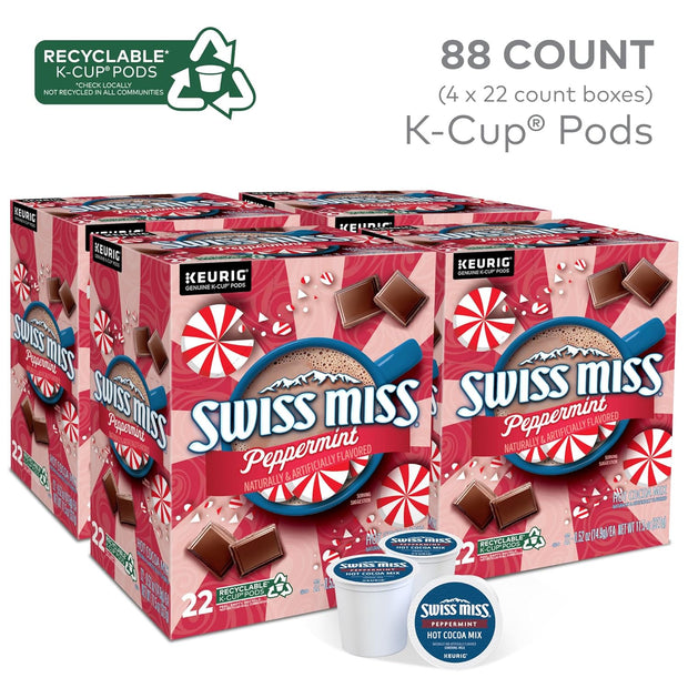 Swiss Miss Milk Chocolate Hot Cocoa, Single-Serve Keurig K-Cup Pods, Hot Chocolate, 44 Count