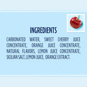 Sanpellegrino CIAO Cherry Sparkling Water, Low-Calorie Italian Sparkling Water with Real Fruit Juices, 0g Added Sugar, 24-Pack