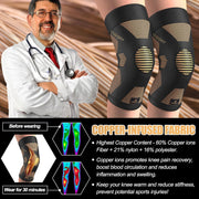 NEENCA Copper Knee Brace for Women and Men, Knee Compression Sleeve for Knee Pain, Arthritis, ACL, Meniscus Tear, Joint Pain Relief, Knee Support for Running, Working Out, Fitness,Weightlifting-Single