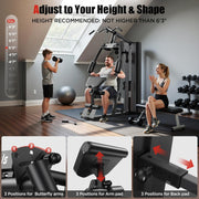 Sportsroyals Home Gym, Workout Equipment, 154LBS Weight Stack, Home Gym Equipment, Exercise Equipment, Multi Home Gym Station, Full Body Strength Training