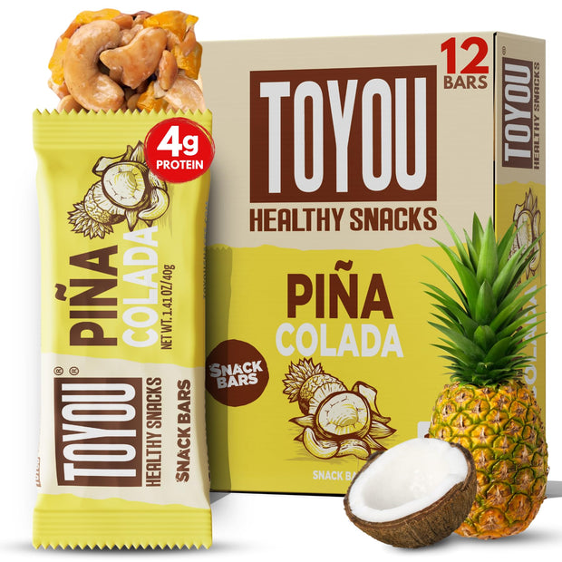 ToYou Chewy Fruit and Nut Bars - Healthy Protein Snacks | Coconut Mocha - 1.41 Ounce (Pack of 12) | Soft Chewy, Vegan, Fiber-packed Granola Bars for Adults and Kids, Made with Natural Ingredients