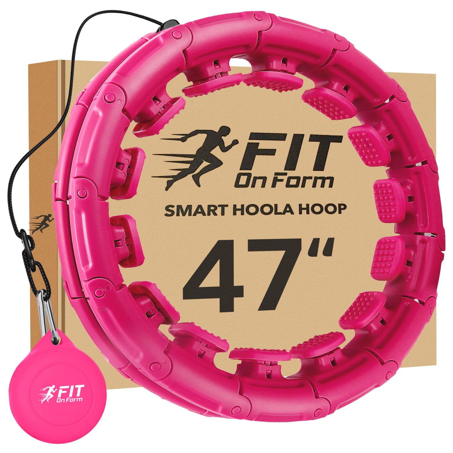 Infinity Weighted Hula Fitness Hoop for Adults Weight Loss, Smart Exercise Hola Circle Hoop for Women Abs Workout