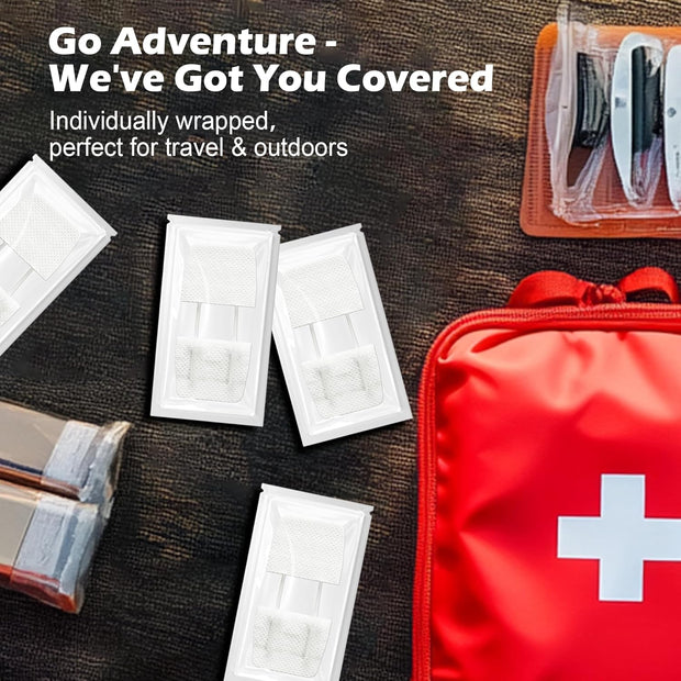 Wound Closure Strips(0.6"x 3.1" - 4 Pcs), Butterfly Bandages for Wound Care, Steri Emergency Laceration Closures Without Stitches for Outdoors Use.