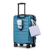 KYME Luggage Sets 2 Piece Hardshell 22"/26" Suitcase with Spinner Wheels Hardside Suitcases Sets with TSA Lock Lightweight Travel Luggage Set with Cup Holder for Women Pink