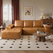 ovios 104" Cloud Sectional Couch with L-Shape Chaise,Modern Modular Sofa with Deep Seat, Upholstered Couches for Living Room Bedroom,No Assembly Required, Grey (Plush Corduroy Fabric)