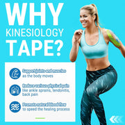 OK TAPE Synthetic Kinesiology Tape, 20 Strips Precut K Tape, Waterproof, Elastic Athletic Tape for Pain Relief & Muscle Support, Reflective Design, 2" x 10" -Beige