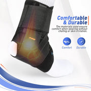 Quick Lace Up Ankle Brace for Women Men with Removable Side Splints, Ankle Stabilizer Braces for Sprained Ankle, Achilles Tendonitis, Ankle Support for Basketball,Volleyball,Soccer,Tennis,M
