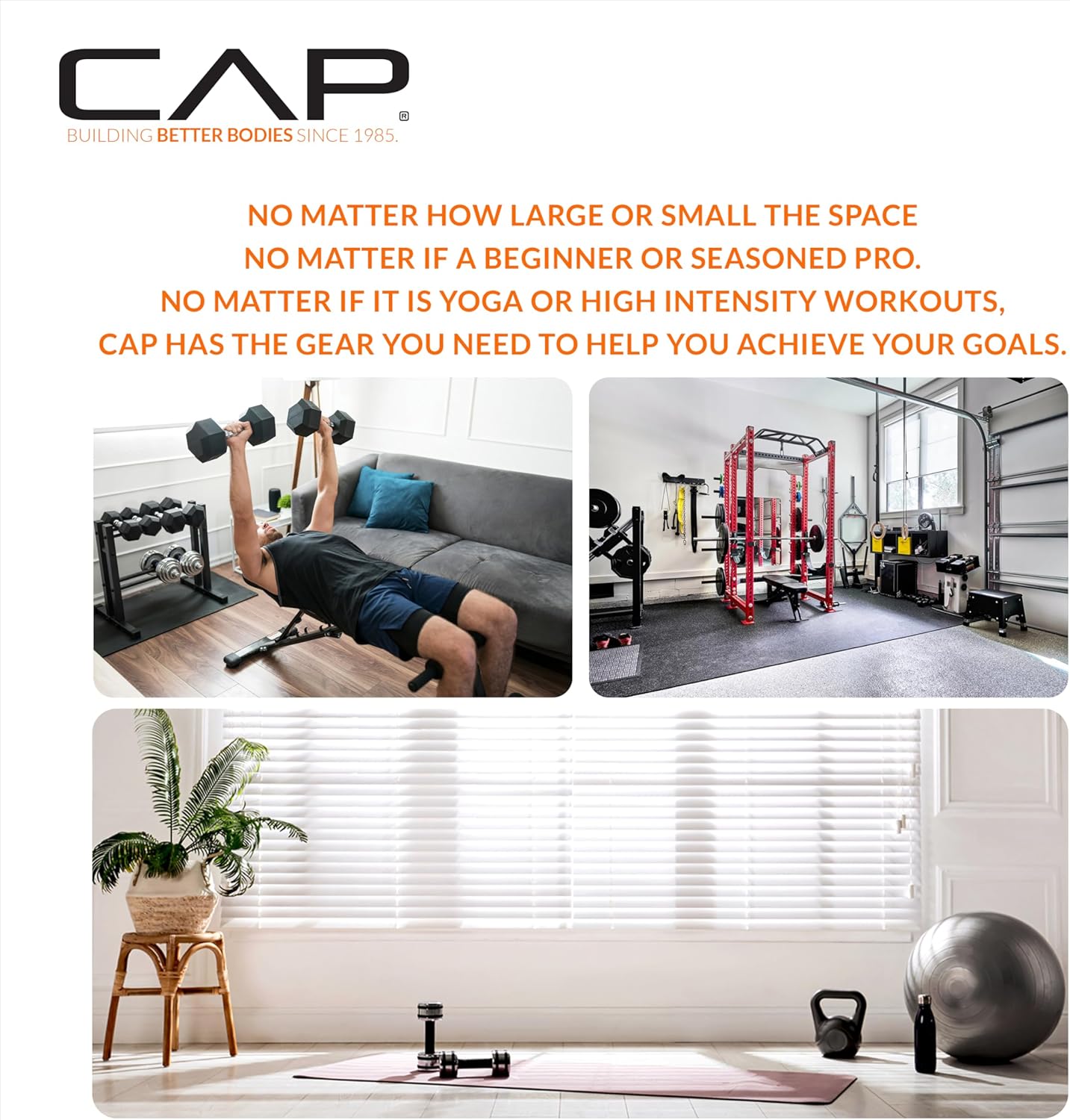 CAP Barbell 2-Inch Olympic Cast Iron Plate Weight Set | 75-285 lbs | Multiple Options